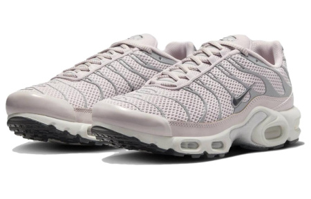 Nike Air Max Plus Сетка Устойчивая к истиранию Низкая Повседневная Обувь Женская Серебряный Розовый