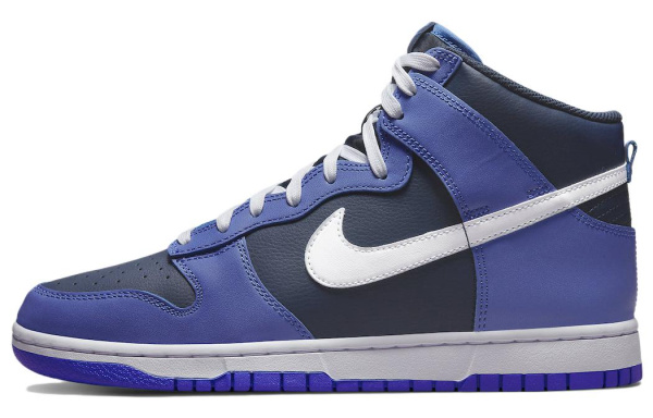 Nike Dunk High 'Обсидиан' Кожа Противоскользящие Устойчивые к истиранию Легкие Кроссовки для скейтбординга Мужские Синие