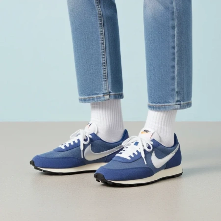 Nike Daybreak Устойчивые к истиранию Дышащие Низкие Беговые кроссовки Унисекс Синие