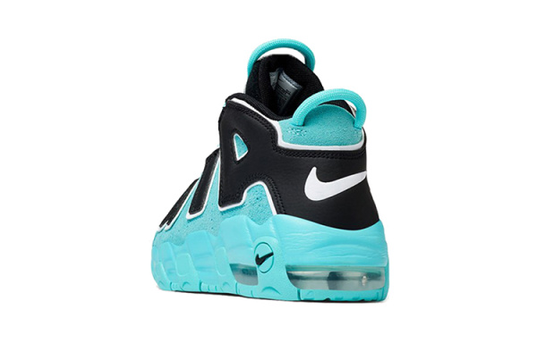 Nike Air More Uptempo Свет Аква Амортизация Поддержка MID Топ Винтажные баскетбольные кроссовки Синий Детские 3-7 лет