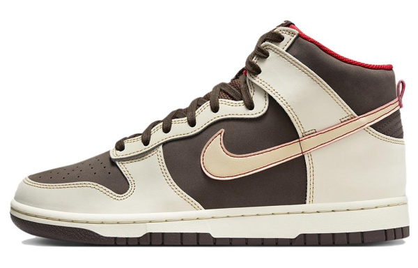 Nike Dunk High Топ Скейтборд Кроссовки Мужские Бежево-Коричневые