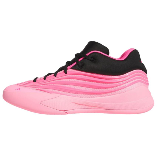 Adidas Dame 10 противоскользящие устойчивые к истиранию низкие баскетбольные кроссовки унисекс розовые черные