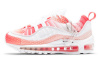 Nike Air Max 98 Синтетическая кожа Низкий топ Воздушная подушка Повседневные беговые кроссовки Женские Белый Красный