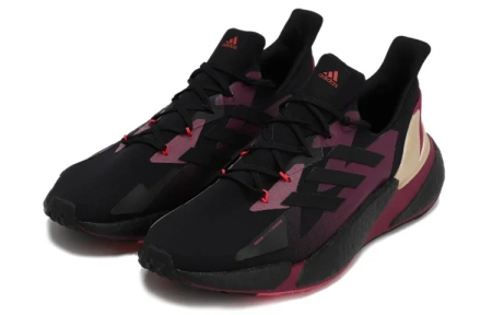 Adidas X9000l4 Ткань Противоскользящая Устойчивая к износу Низкие Беговые кроссовки Женские Черные Фиолетовые