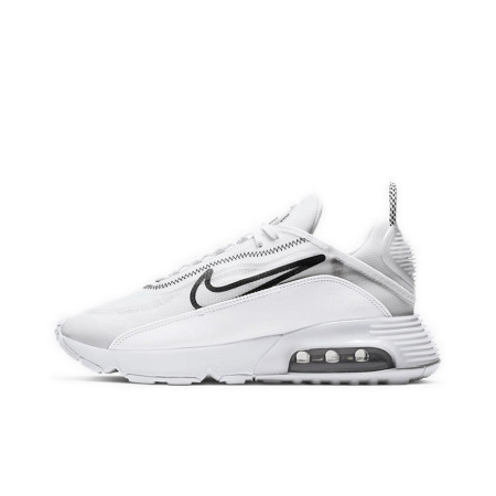 Nike Air Max 2090 Винтаж Устойчивые к истиранию Низкие Кроссовки с воздушной подушкой для бега Женские Белые Черные