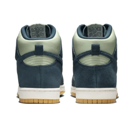 Nike Dunk High противоскользящие устойчивые к истиранию высокие скейтбординговые кроссовки унисекс синий зеленый