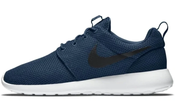 Nike Roshe One Ткань Амортизация Противоскользящие Низкие Повседневные Беговые Кроссовки Мужские Синие
