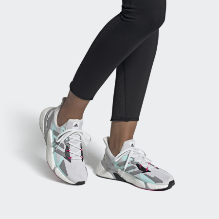 Adidas X9000l4 Ткань Амортизация Дышащий Противоскользящий Низкий Топ Марафон Беговые кроссовки Женские