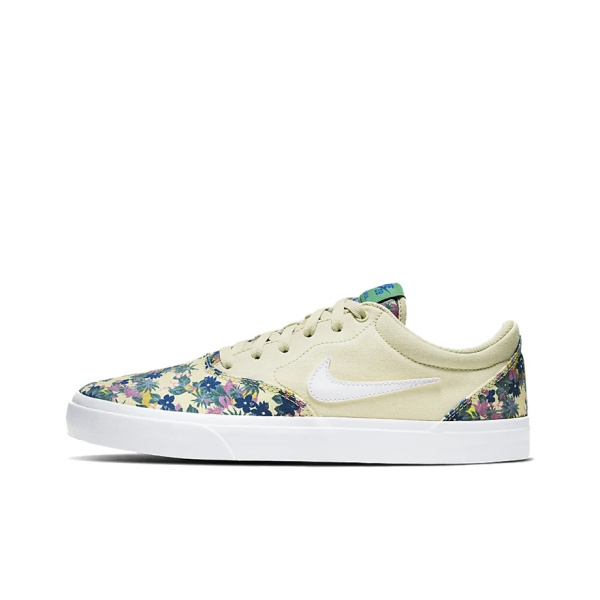 Nike SB Charge CNVS PRM Комфортная Обувь для Скейтбординга Низкие Кроссовки Мужские Бежевые Желтые