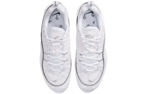 Nike Air Max 98 Амортизация Устойчивость к истиранию Легкий Низкий Верх Повседневные Беговые Кроссовки Женские Белые