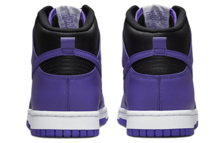 Nike Dunk High 'Психический Фиолетовый и Черный' Удобные Высокие Кеды Повседневная Скейтборд Обувь Мужская