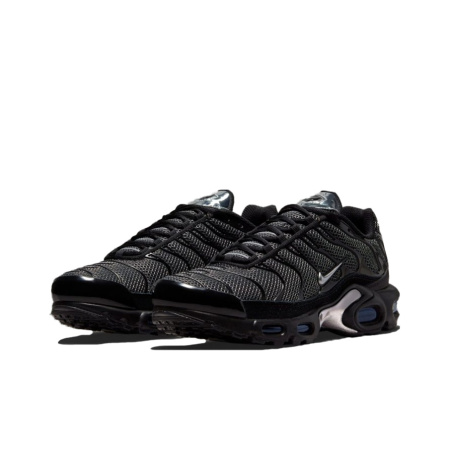Nike Air Max Plus Vintage Ткань Низкие Повседневные Беговые Кроссовки Женские Черные