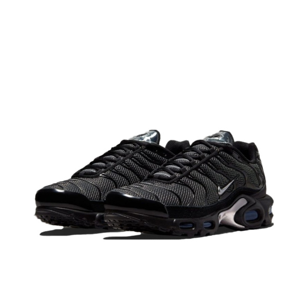 Nike Air Max Plus Vintage Ткань Низкие Повседневные Беговые Кроссовки Женские Черные