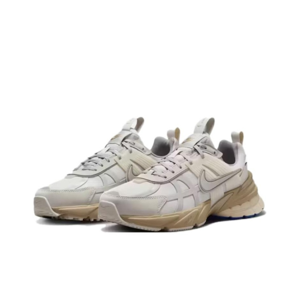 Nike V2K Run противоскользящие устойчивые к истиранию дышащие низкие беговые кроссовки женские светло-серый