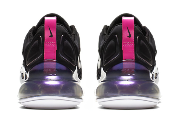 Nike Air Max 720 Комфортные Низкие Повседневные Кроссовки Женские Черные Розовые