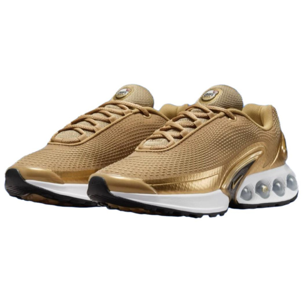 Nike Air Max DN Амортизация Износостойкие Низкие Кеды Повседневная Обувь Женская Золотая