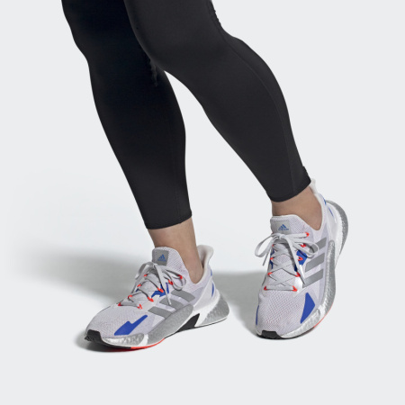 Adidas X9000l4 Ткань Дышащий Низкий Верх Повседневные Беговые Кроссовки Мужские Белые Серые