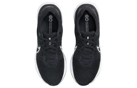 Nike React Infinity Run Flyknit 3 Low Топ Беговые кроссовки Женские Черный Белый