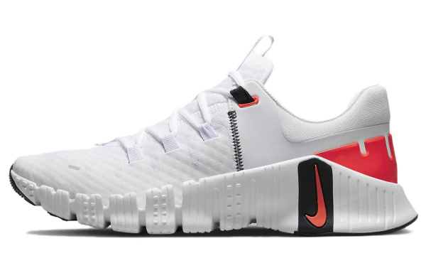 Nike Free Metcon 5 Сетка Амортизация Противоскользящие Низкие Кроссовки для тренировок Мужские Белые Красные
