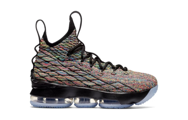 Nike Lebron 15 MULTI Цвет GS Высокие Детские Баскетбольные Кроссовки Черный Многоцветный