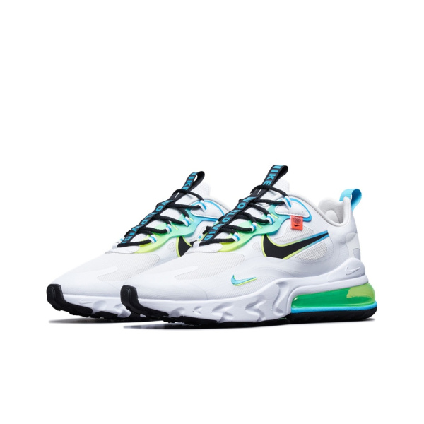 Nike Air Max 270 Low Топ Амортизирующие Беговые Кроссовки Мужские Белый Синий Зеленый