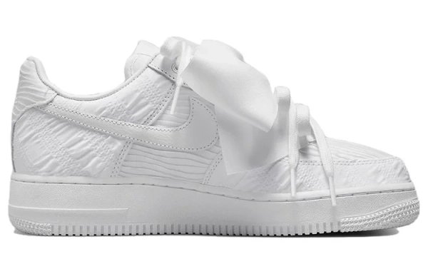 Nike Air Force 1 LX 'Triple White' Бант Низкие Кроссовки для скейтбординга Женские Белые