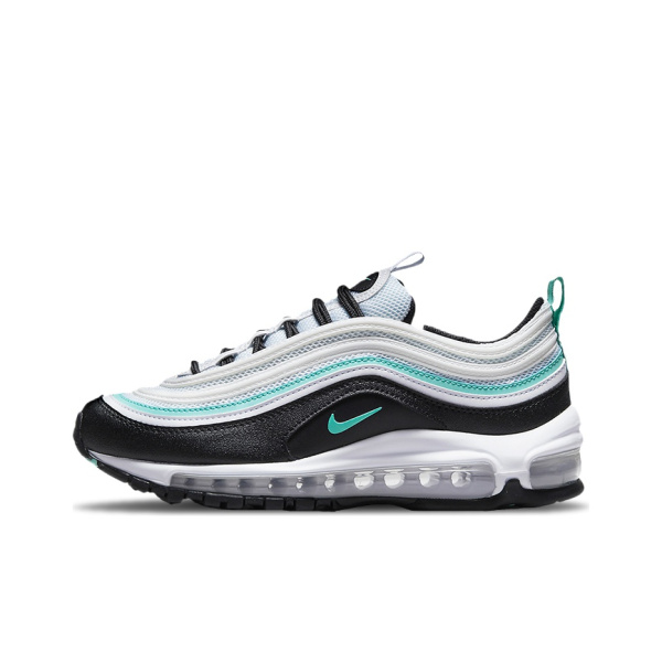 Nike Air Max 97 Текстиль Синтетическая кожа Низкие кроссовки для бега на длинные дистанции Женские Белые Черные Зеленые