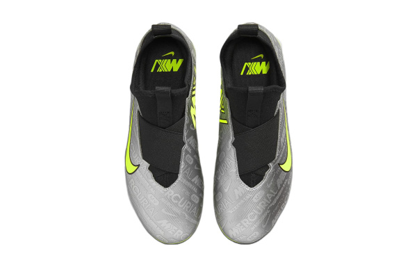 Nike Zoom Vapor 15 Academy 25 MG Противоскользящие Низкие Футбольные бутсы с Отскоком Зеленые Детские