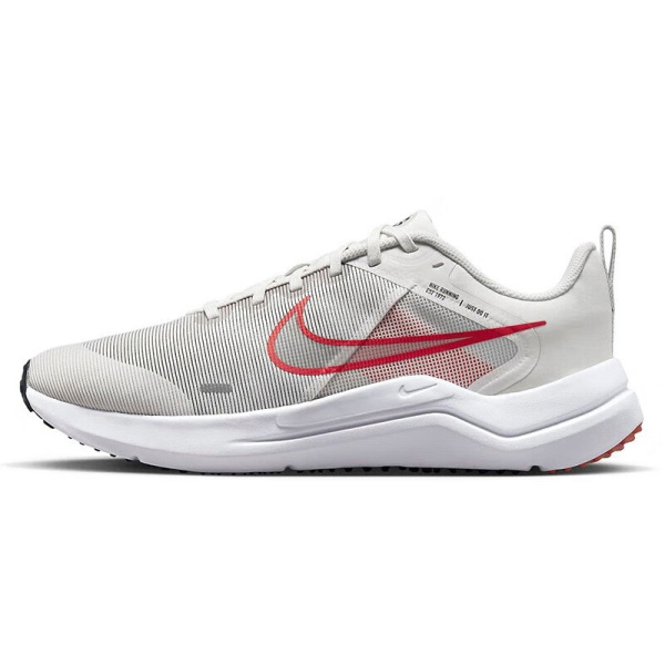 Nike Downshifter 12 Low Верхняя ткань Дышащая сетка Повседневные беговые кроссовки Мужские Серые