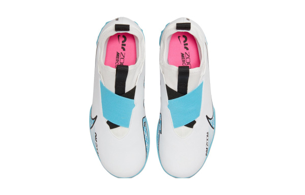 Nike Zoom Vapor 15 Academy Anti KICK Амортизация Низкие Футбольные бутсы Белый Синий Детские
