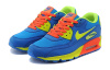 Nike Air Max 90 Комфортные Устойчивые к Износу Низкие Кроссовки для Детей Lifestyle Синий Желтый Красный Подростки