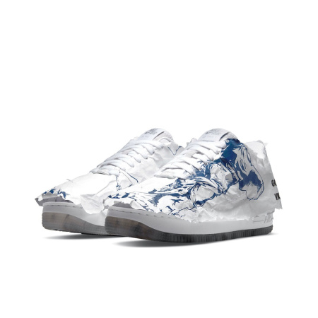 Nike Air Force 1 Shadow 'Богиня Победы' Низкие Кроссовки для Скейтбординга Женские Белые Синие