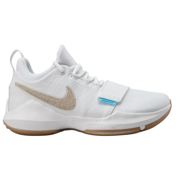 Nike PG 1 Grip Low Top Баскетбольные кроссовки Мужские Белые