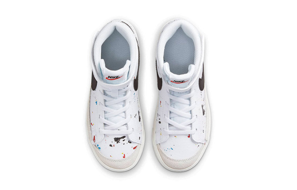 Nike Blazer 77 BB Противоскользящий Легкий Поддерживающий MID Топ Детские Скейтбординг Белый Черный
