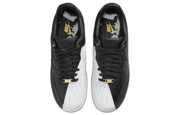 Nike Air Force 1 '07 Prm 'Breakthrough' Hip Hop Low Скейтборд Кроссовки Мужские Черный Белый Золото