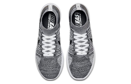 Nike LunarEpic Flyknit Slip-resistant Abrasion-resistant High-top Беговые кроссовки Мужские Серый Белый