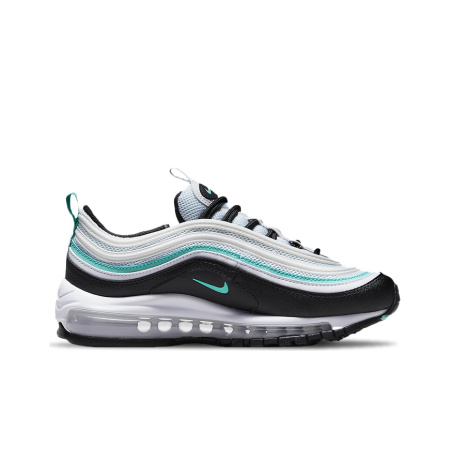 Nike Air Max 97 Текстиль Синтетическая кожа Низкие кроссовки для бега на длинные дистанции Женские Белые Черные Зеленые