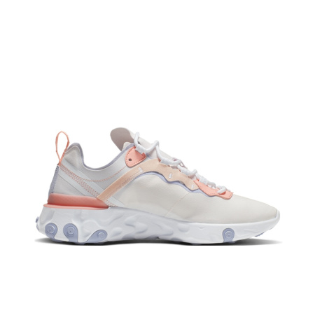 Nike React Element 55 Ткань Амортизация Низкий Топ Повседневные Беговые Кроссовки Женские Вишневый Цветок Розовый