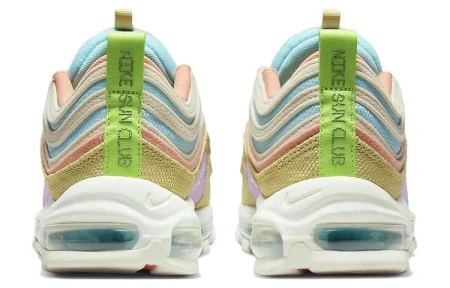 Nike Air Max 97 Ткань Устойчивая к истиранию Низкий Топ Повседневные Беговые Кроссовки Мужские Зеленые