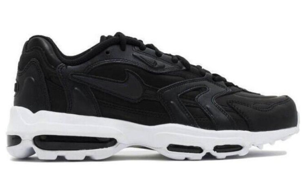 Nike Air Max 96 Удобная Амортизация Износостойкие Низкие Кроссовки для Бега Мужские Черные