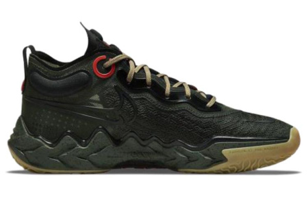 Nike Air Zoom g.T. RUN EP Удобный Круглый Палец MID Топ Баскетбольные кроссовки Мужские Армейский зеленый