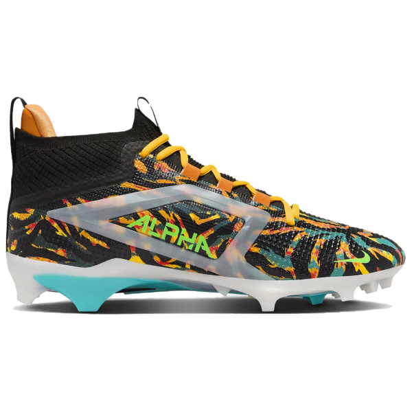 Nike Alpha Menace 4 Противоскользящие футбольные бутсы Мужские Черные и Оранжевые
