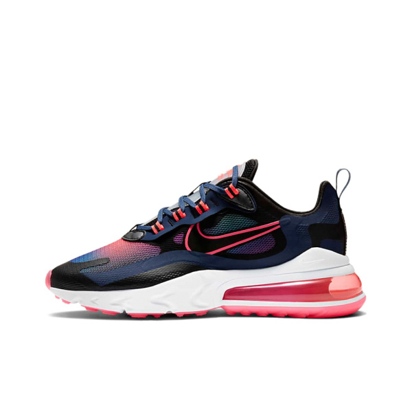 Nike Air Max 270 Ткань Низкие Кроссовки для Бега с Воздушной Подушкой Женские Синие Розовые