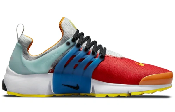 Nike Air Presto 'What The' Сетка Удобная Устойчивая к истиранию Низкая Повседневная Обувь Унисекс Красная Синяя Серый