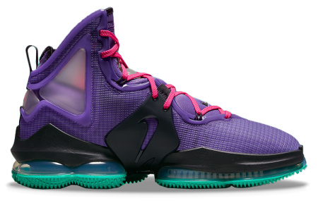 Nike Lebron 19 EP 'Фиолетовый Бирюзовый' Высокие Баскетбольные Кроссовки Мужские Фиолетовые Азиатская Версия