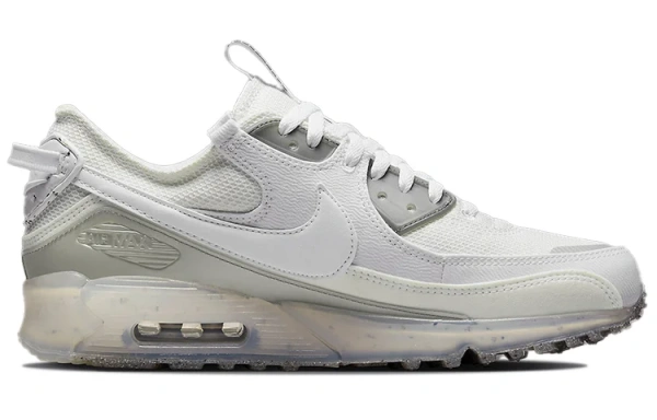 Nike Air Max 90 Устойчивые к истиранию Низкие Повседневные Беговые Кроссовки Мужские Белые Серые