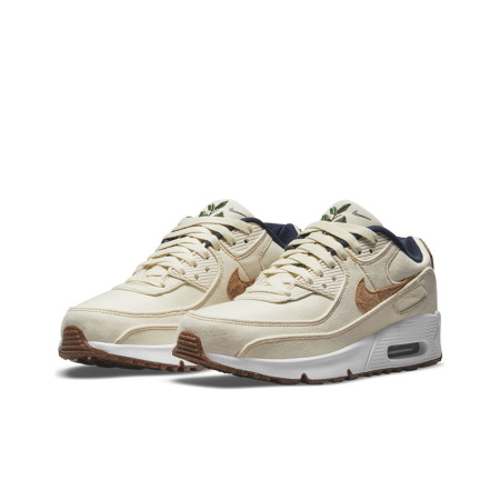 Nike Air Max 90 Low Топ Беговые кроссовки Женские Экрю
