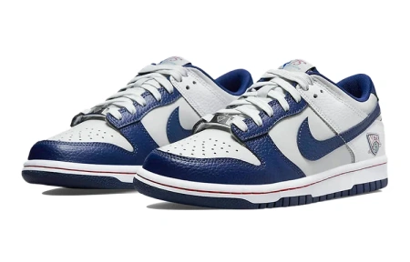 NBA x Nike Dunk EMB 'Brooklyn Nets' Брук Лин 75-я годовщина Кожа Устойчивая к абразию Низкий топ
