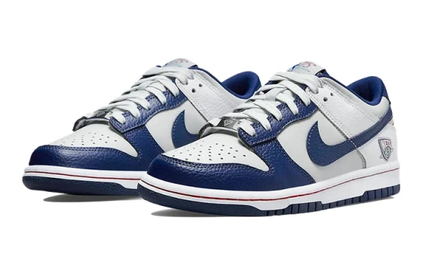 NBA x Nike Dunk EMB 'Brooklyn Nets' Брук Лин 75-я годовщина Кожа Устойчивая к абразию Низкий топ