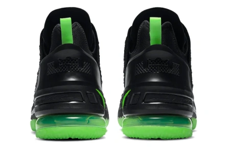 Nike Lebron 18 Low Топ Баскетбольные кроссовки для игры Мужской Черный Зеленый Белый Азиатская версия